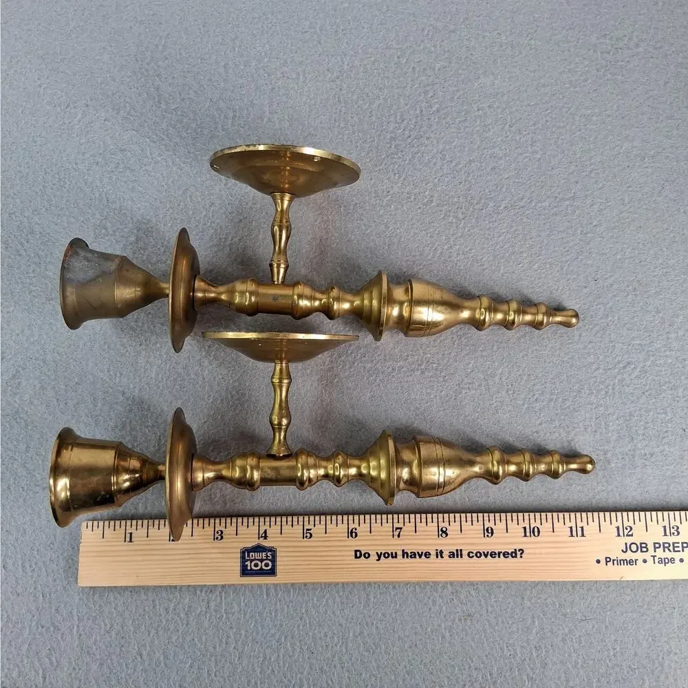 Pair Vintage Brass Plated 11.5